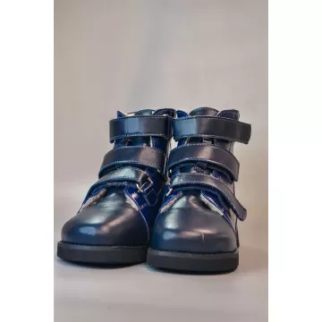 Детские ортопедические зимние ботинки 721 Ortofoot синего цвета