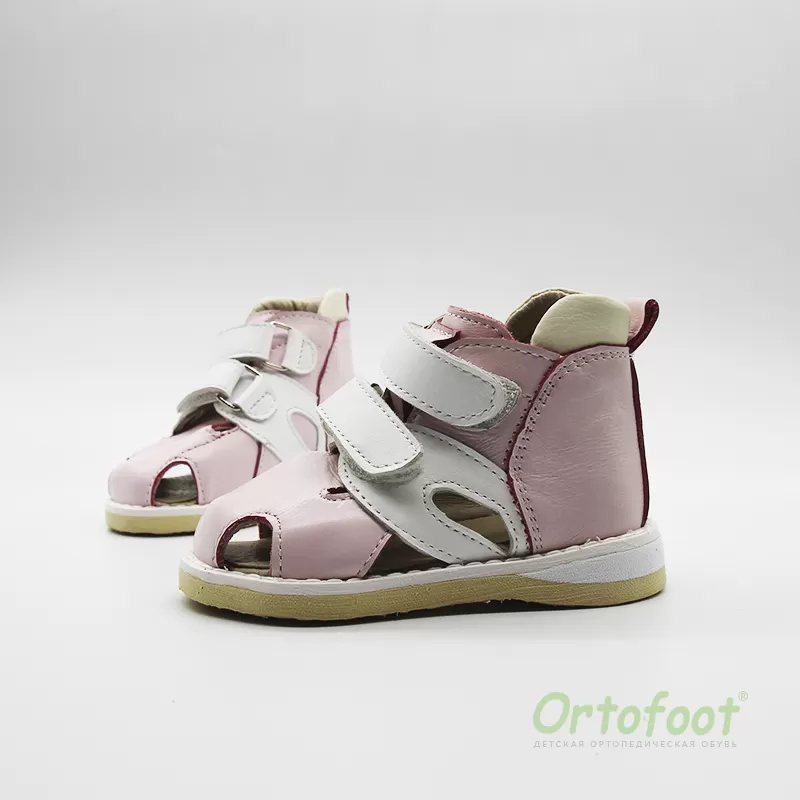 Дитячі босоніжки ортопедичні антиварусні 202 Eva Ortofoot світло-рожевого кольору