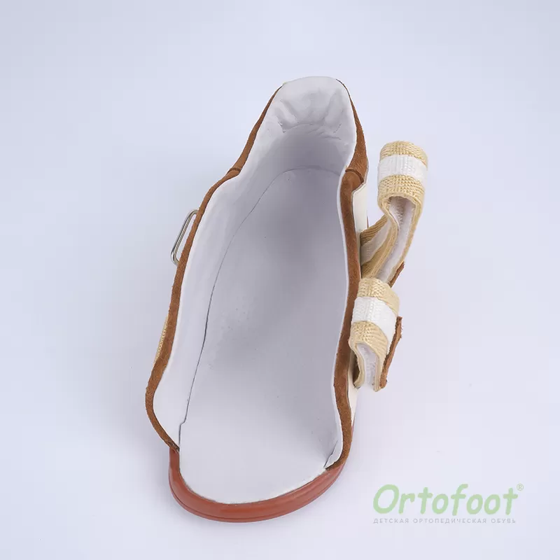 Ортопедичні босоніжки дитячі Ortofoot LightActive бежево-руді з низьким задником