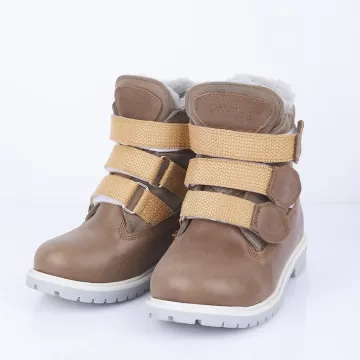 Детские ортопедические ботинки Ortofoot 920AT зимние светло-коричневые