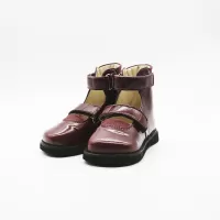 Детские антиварусные туфли 302-L вишневый лак Ortofoot