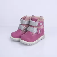 Ортопедичні черевики для дітей Ortofoot 920AT малинового кольору зимові
