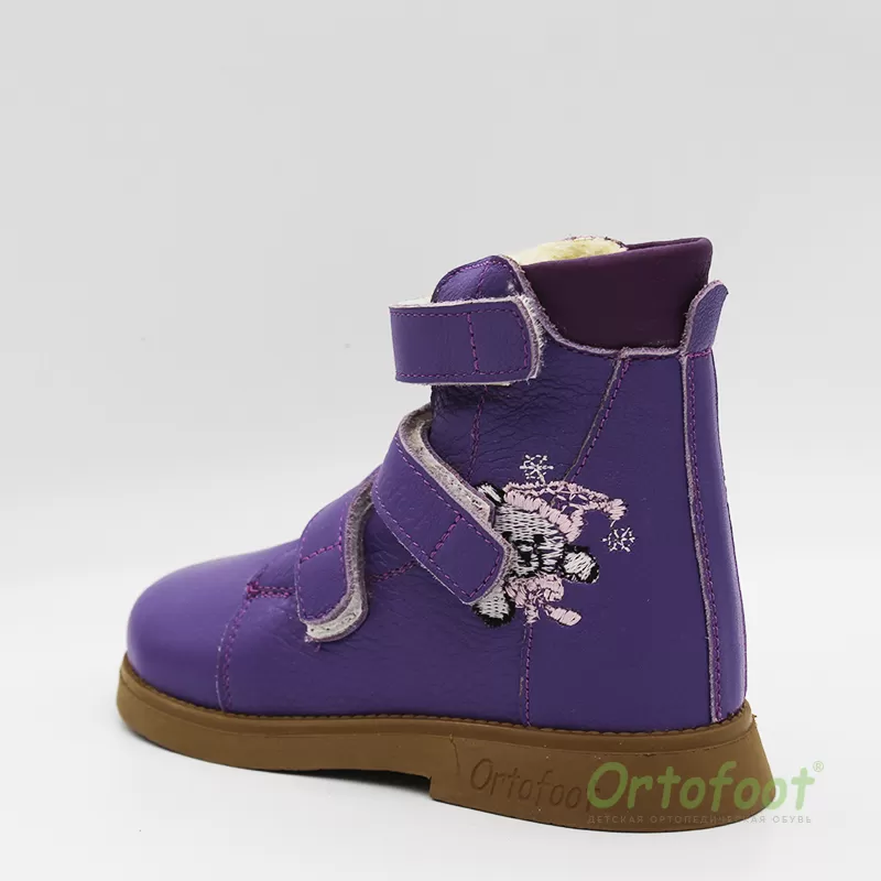 Дитячі ортопедичні черевики зимові 921 Ortofoot фіолетового кольору