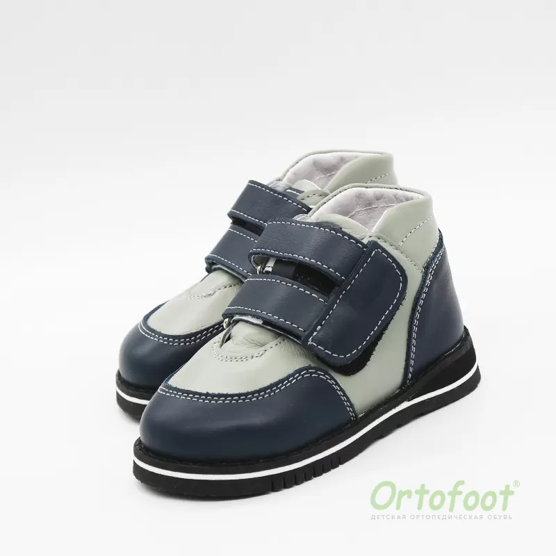 Детские ортопедические антиварусные кроссовки 210-J Ortofoot оливкового цвета