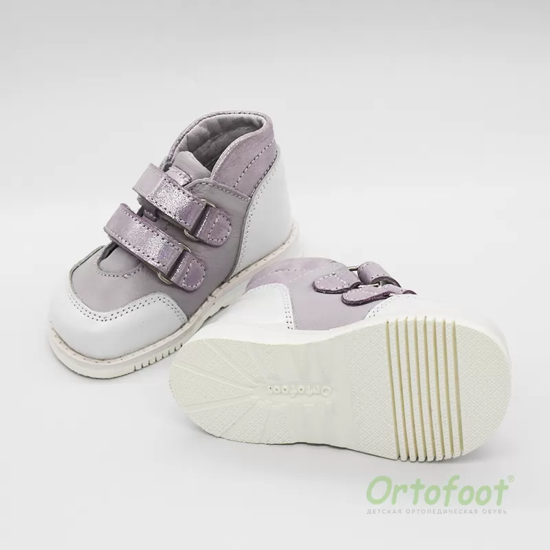 Кроссовки ортопедические для детей розовые с белым 210-J Ortofoot