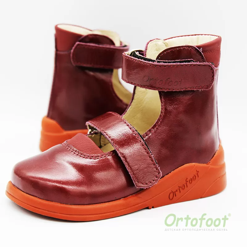 Туфлі дитячі ортопедичні Ortofoot OrtoStabil вишневого кольору 320